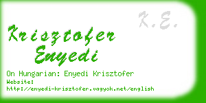 krisztofer enyedi business card